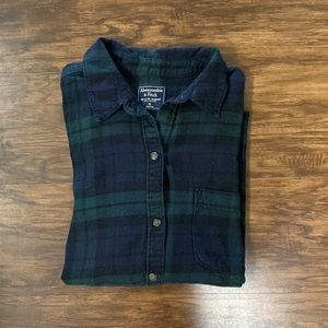 A&F Plaid Button Down Shirt